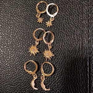 Celestial dangle earrings